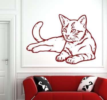 Wandtattoo Katze Umrisse