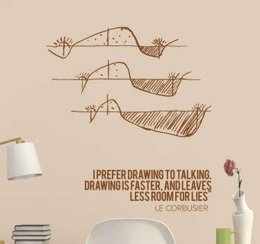 Wandtattoo Le Corbusier