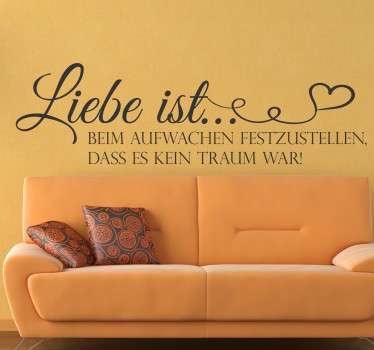 Wandtattoo Liebe ist...