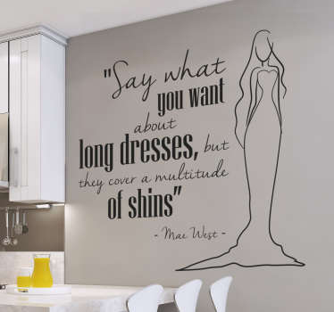 Wandtattoo Mae West Long dresses