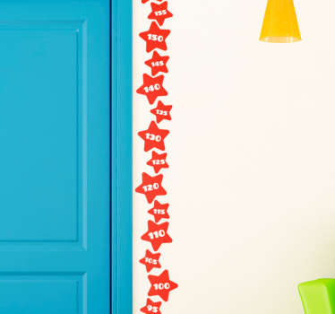 Wandtattoo Messlatte Kind Sterne