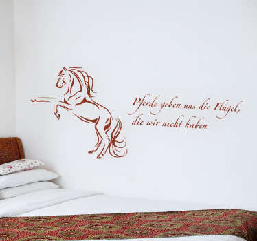 Wandtattoo Pferde geben uns Flügel
