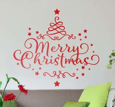 Wandtattoo Schriftzug Merry Christmas