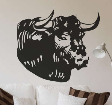 Wandtattoo Stier Kopf