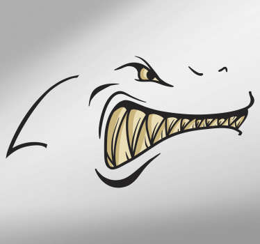 Wandtattoo Tier Hai Zähne Skizze