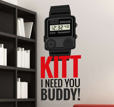 Wandtattoo TV Uhr KITT