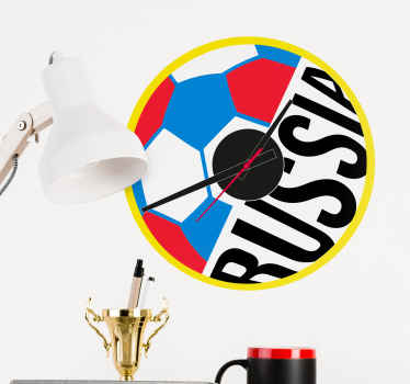 Wandtattoo Uhr WM Russland