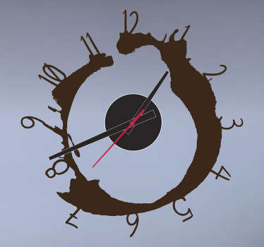 Wandtattoo Wanduhr Kaffeefleck