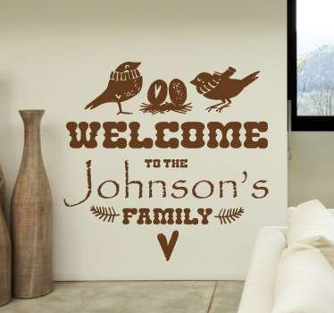 Wandtattoo Willkommen