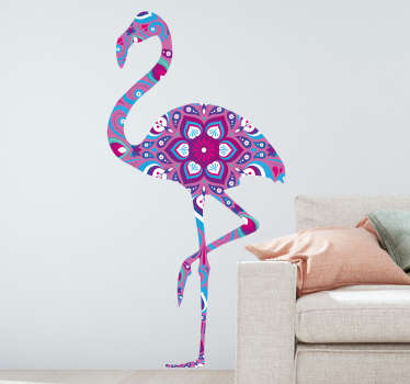 Wandtattoo Wohnzimmer Flamingo Mandala Muster