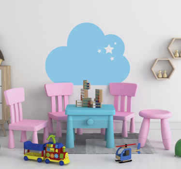 Wandtattoo Wolke mit Sternen