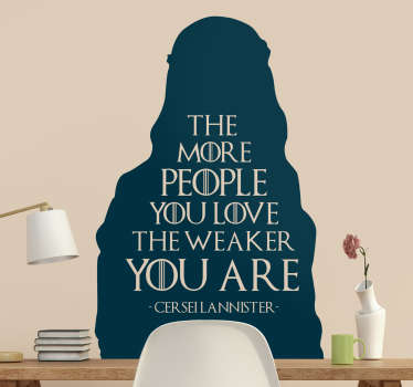 Wandtattoo Zitat Cersei