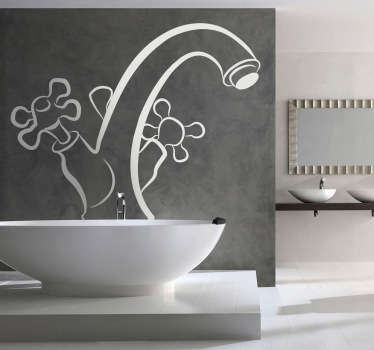 Wasserhahn Bad Aufkleber