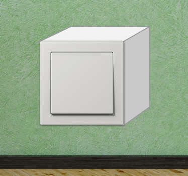 3D Lichtschalteraufkleber Würfel