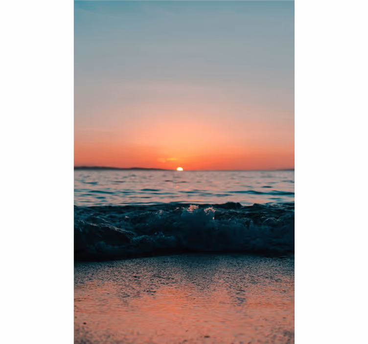 Rollo Fenster Badezimmer Sonnenuntergang am Strand - TenStickers