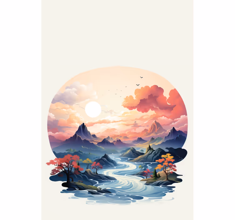 Rollo Fenster Badezimmer buntes Zen-Muster - TenStickers