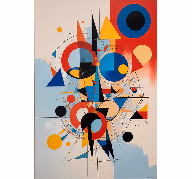 Rollo Fenster Zeichnung geometrische malerei - TenStickers
