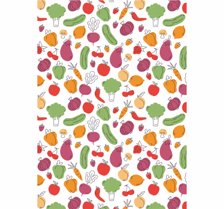 Rollo für Küche obst und gemüse - TenStickers