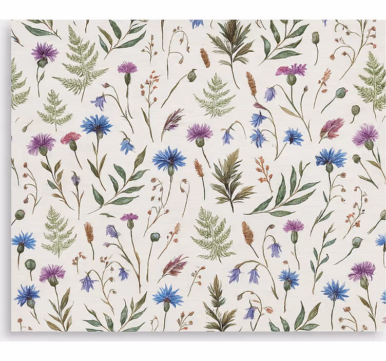 Rollo Wohnzimmer wildblumenwiese muster - TenStickers