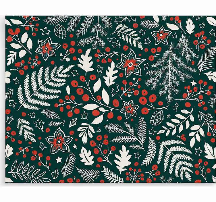 Rollo Wohnzimmer florales weihnachtsmuster - TenStickers