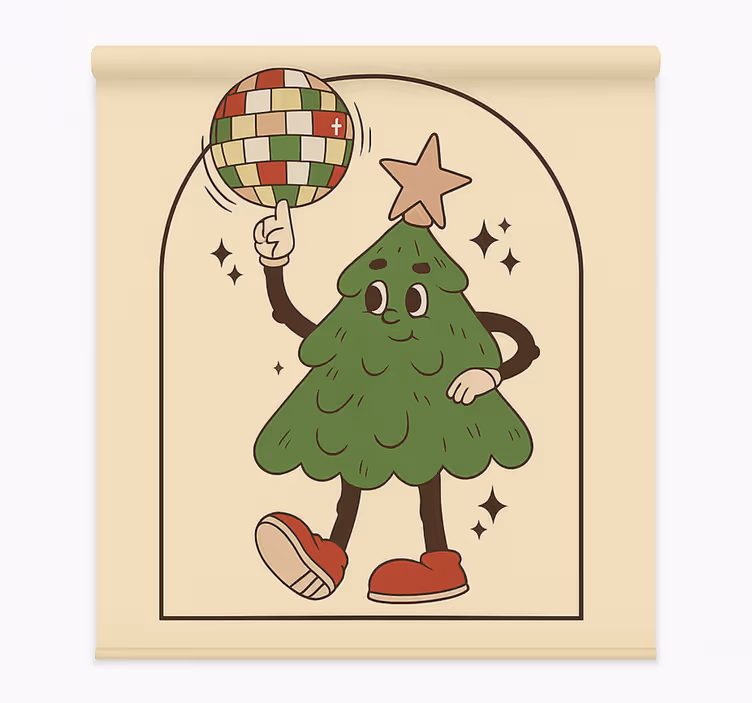 Rollo Wohnzimmer grooviger disco-baum - TenStickers