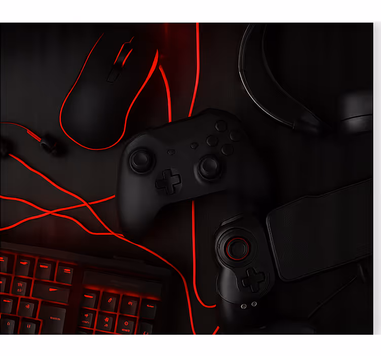 Rollo Fenster Gamer schwarz-rotes Spieler-Ambiente - TenStickers