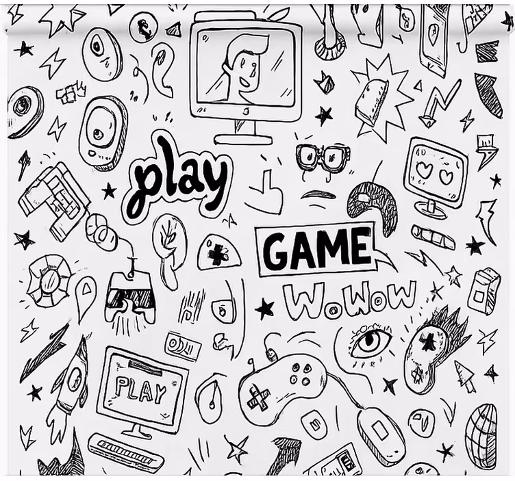 Rollo Fenster Gamer schwarz-weißes gaming-design - TenStickers