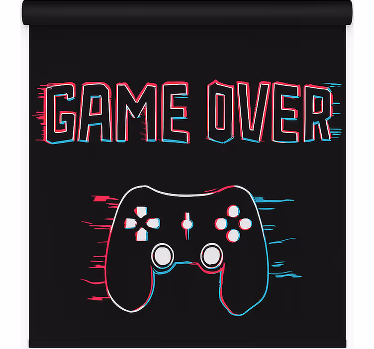 Rollo Fenster Gamer game over - TenStickers