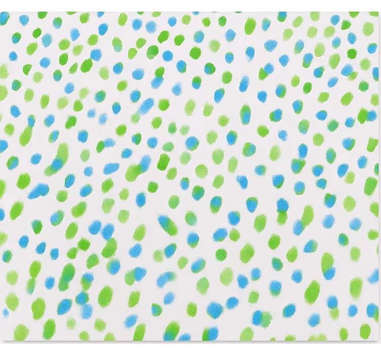 Rollo Fenster Jugendzimmer blaue und grüne punkte - TenStickers