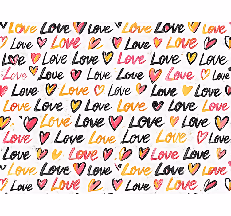 Rollo Fenster Jugendzimmer text „liebe, liebe, liebe“ - TenStickers