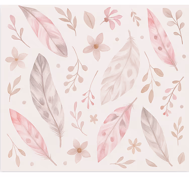 Rollo Fenster Jugendzimmer federn rosa - TenStickers