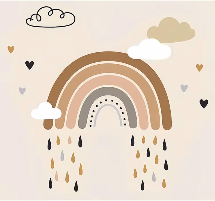 Rollo fenster skandinavisch nude töne regenbogen - TenStickers
