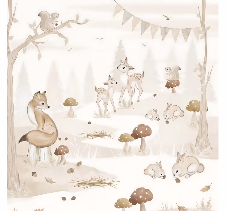 Rollo fenster baum verspieltes waldkindergarten - TenStickers