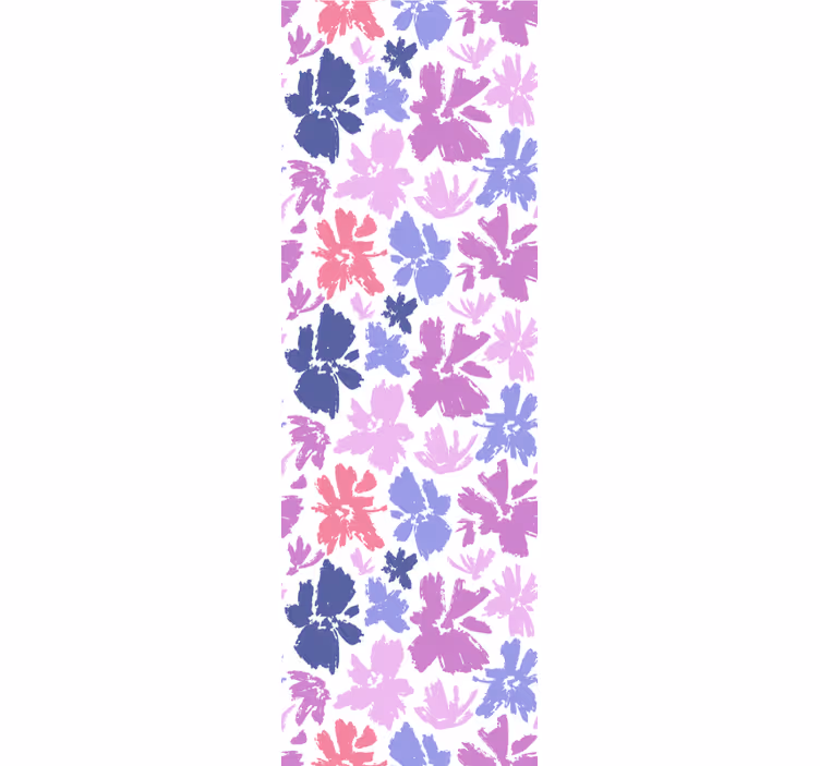 Rollo esszimmer lila blumenmuster - TenStickers