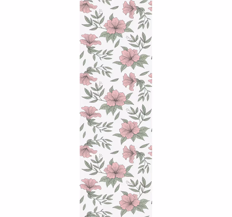 Rollo esszimmer mit pinkem blumenmuster - TenStickers