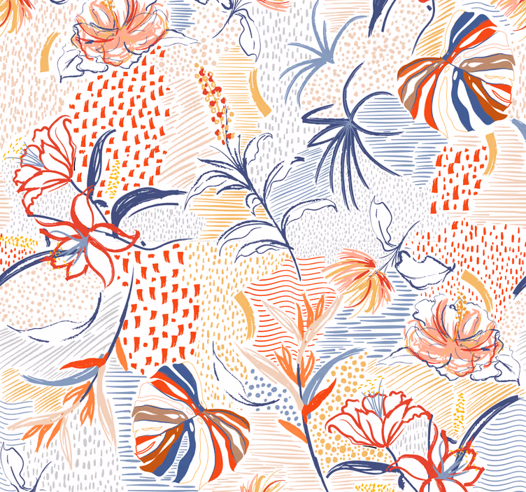 Rollo esszimmer im floralen eleganzdesign - TenStickers