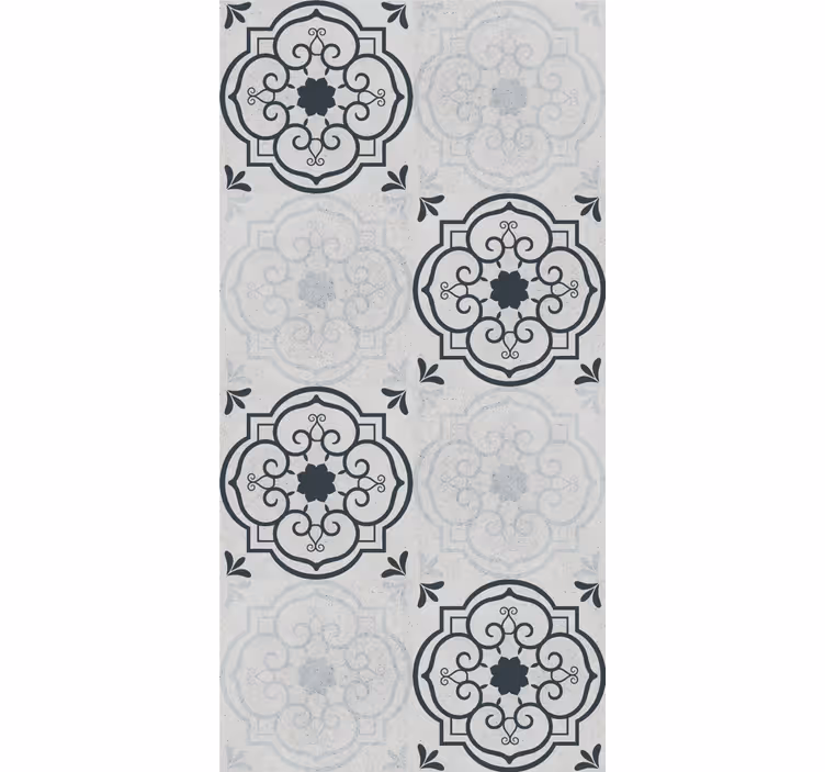 Rollo für küche in elegantem grauen fliesenlook - TenStickers