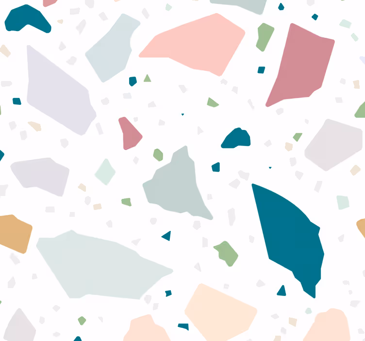 Rollo für küche in buntem geometrischen terrazzo - TenStickers