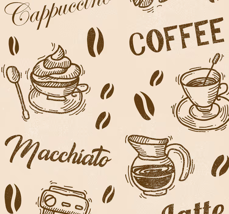 Rollo für küche im design kaffeevariationen - TenStickers