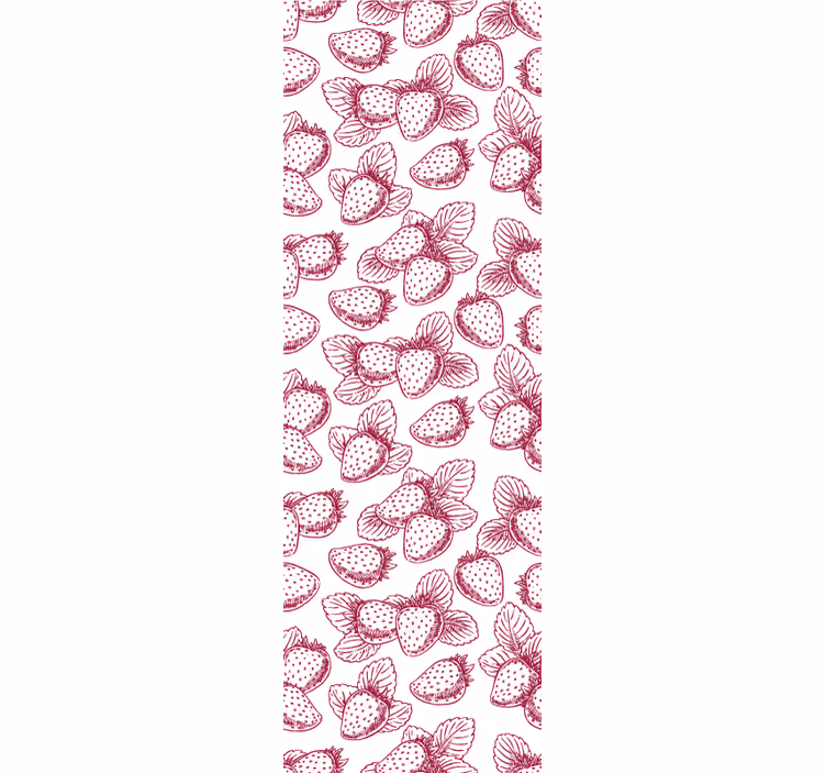 Rollo für küche erdbeer skizzen - TenStickers