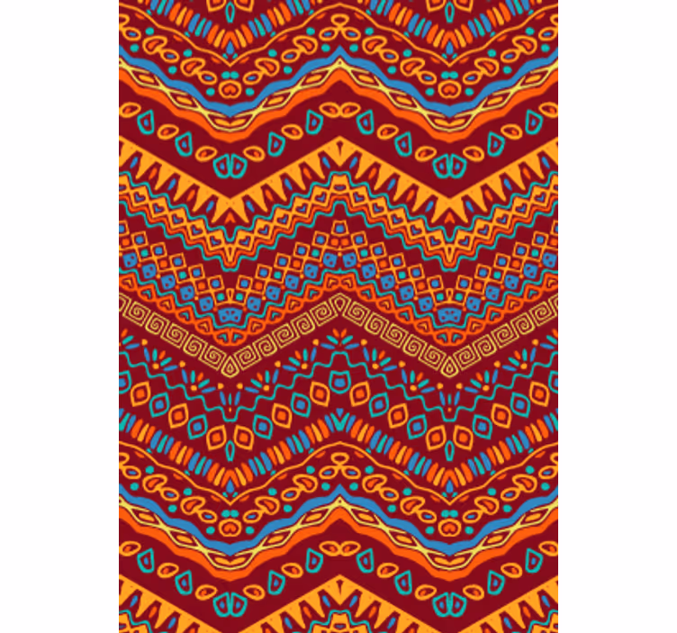 Rollo für küche mit roten tribal-mustern - TenStickers
