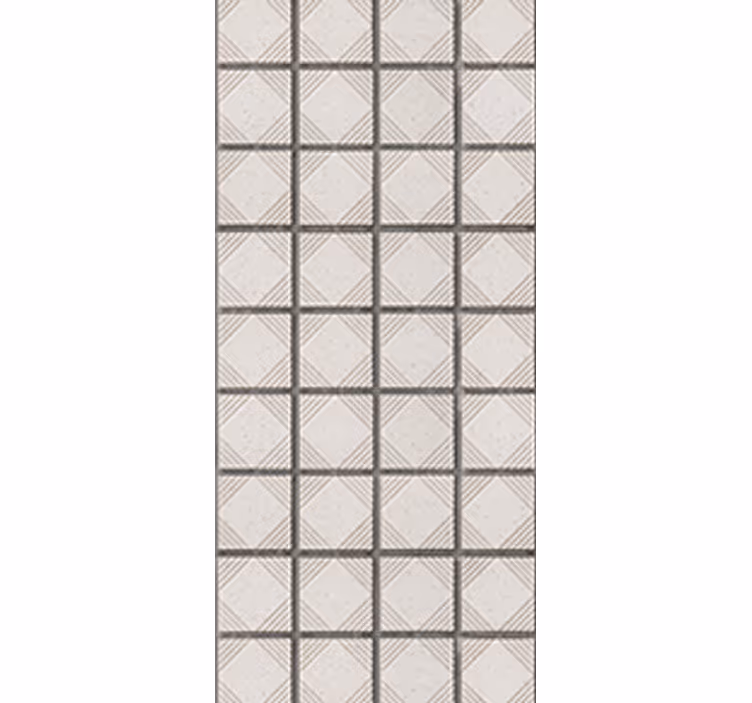 Rollo für küche mit weißen minimalistischen fliesen - TenStickers
