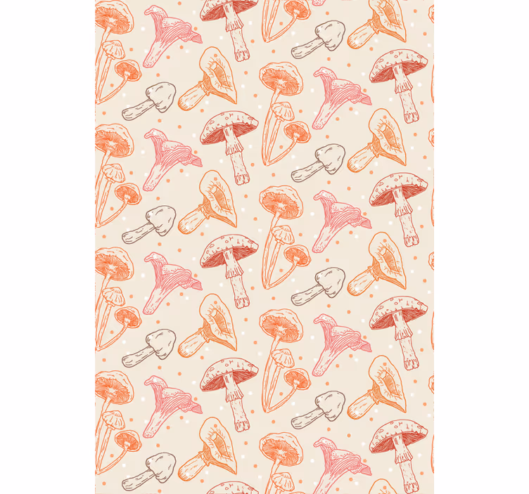 Rollo für küche mit aquarellpilzen set - TenStickers