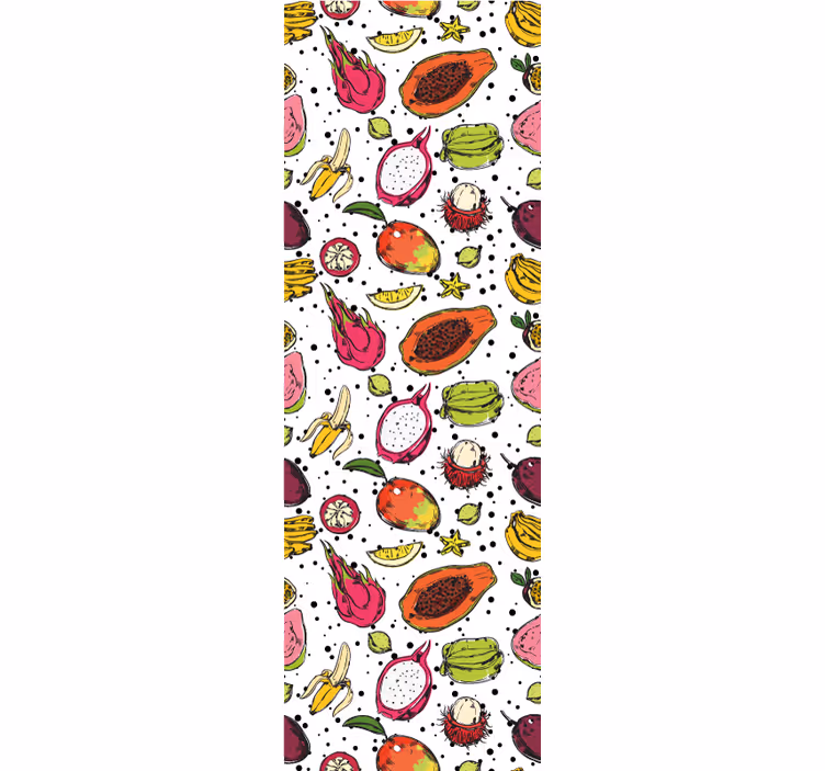Rollo für küche mit bunten exotischen früchten - TenStickers