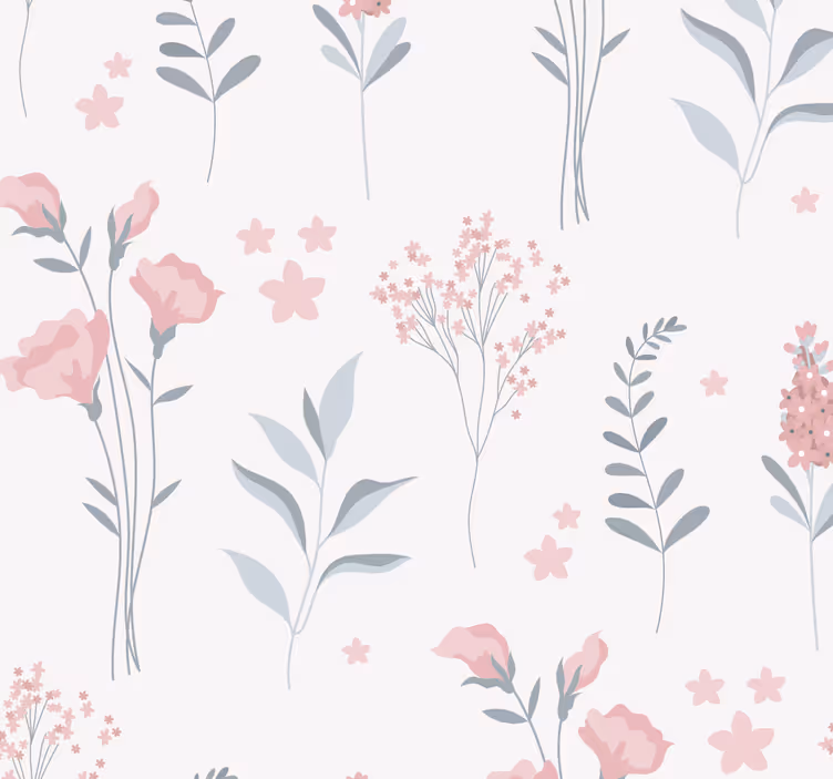Rollo für küche mit rosa blütenmotiven - TenStickers