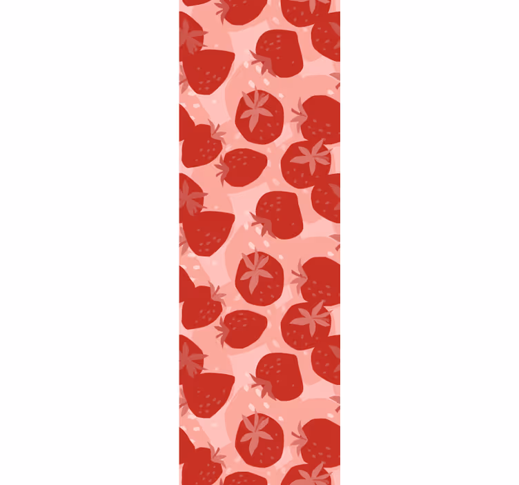 Rollo für küche mit abstrakten roten erdbeeren - TenStickers