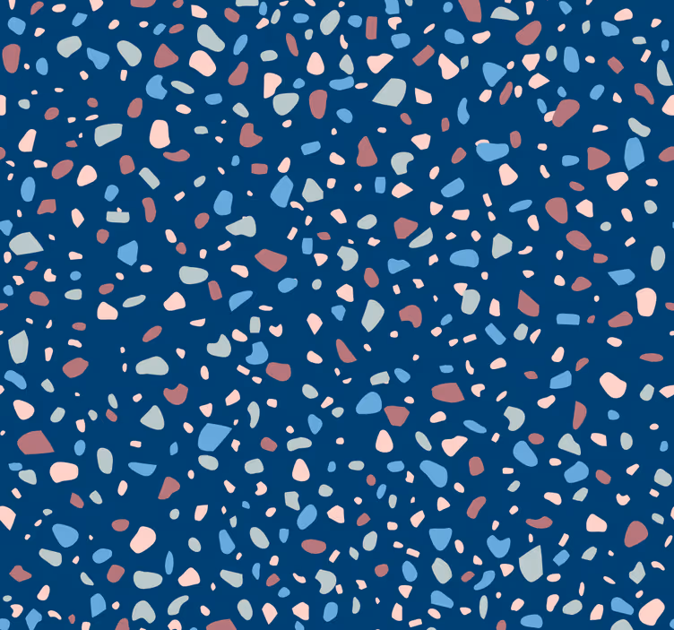 Rollo für küche in dunkelblauem terrazzo - TenStickers