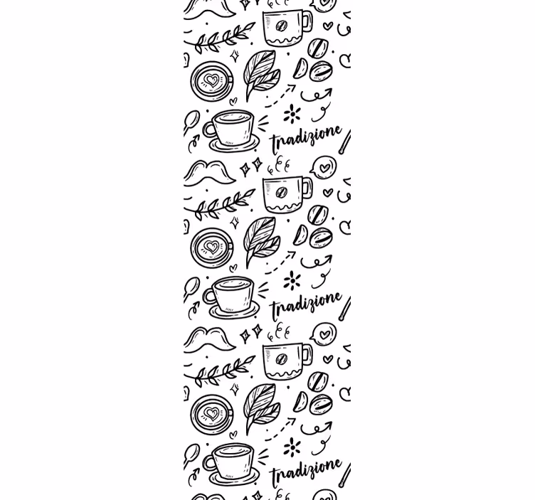Rollo für küche italienische tradition mit kaffee - TenStickers