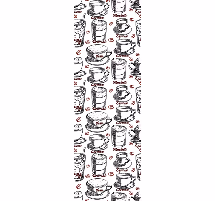 Rollo für küche mit kaffeemuster design - TenStickers