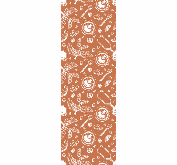 Rollo für küche mit kaffeetassen muster - TenStickers